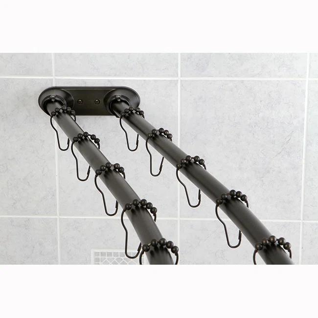 Kingston Brass Edenscape 60-Inch to 72-Inch Adjustable Double Curved Shower Curtain Rod