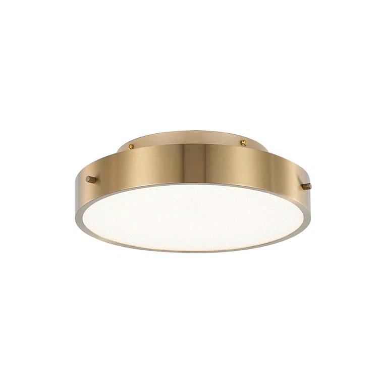 Bethel International LED Flush Mount Brass Metal & Acrylic