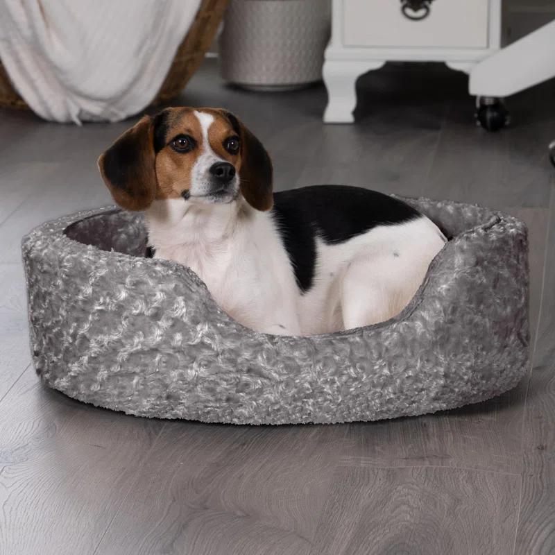 FurHaven Ultra Plush Oval Donut Dog Bed