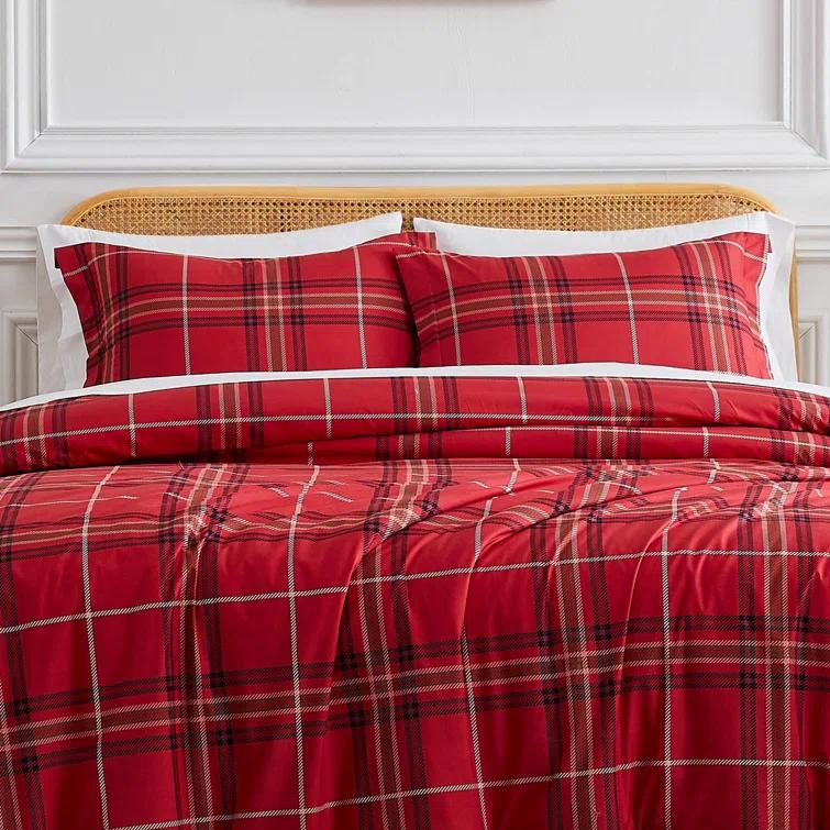 SouthShore Fine Linens Vilano Plaid Oversized Microfiber Duvet Cover Set by Southshore Fine linens