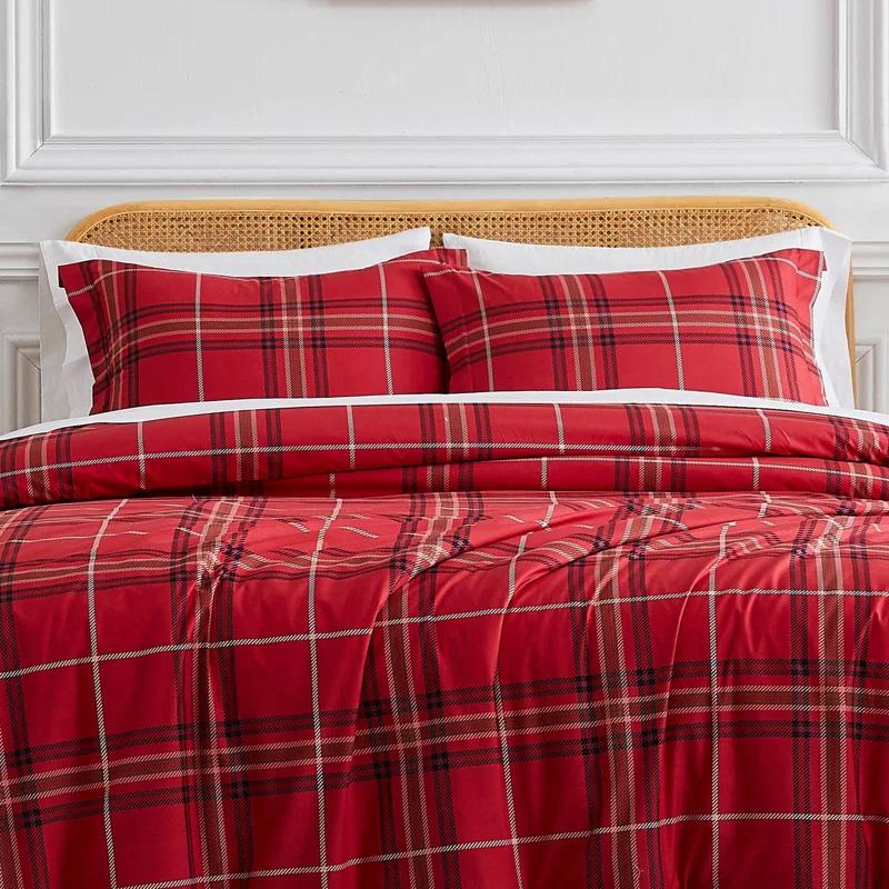 SouthShore Fine Linens Vilano Plaid Oversized Microfiber Duvet Cover Set by Southshore Fine linens