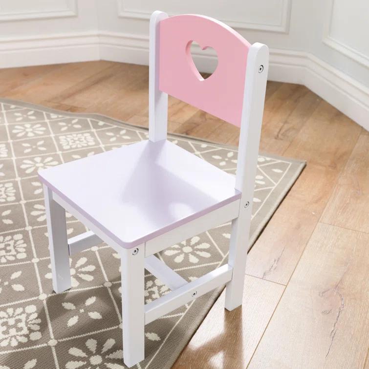 KidKraft Wooden Heart Table & Chair Set with 4 Bins