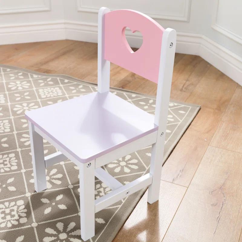 KidKraft Wooden Heart Table & Chair Set with 4 Bins