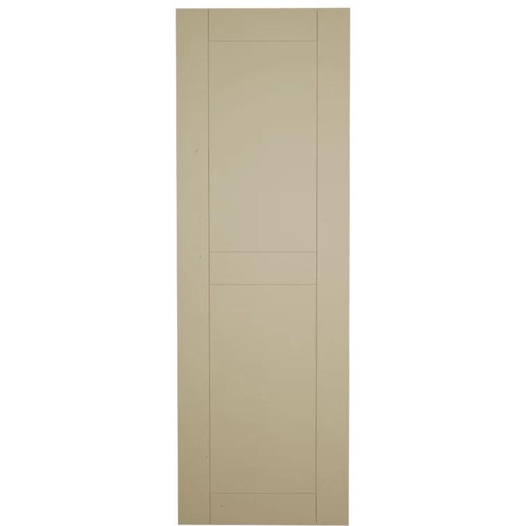 Ekena Millwork Rustic Two Equal Panel Flat Panel Faux Wood Shutters (Per Pair)
