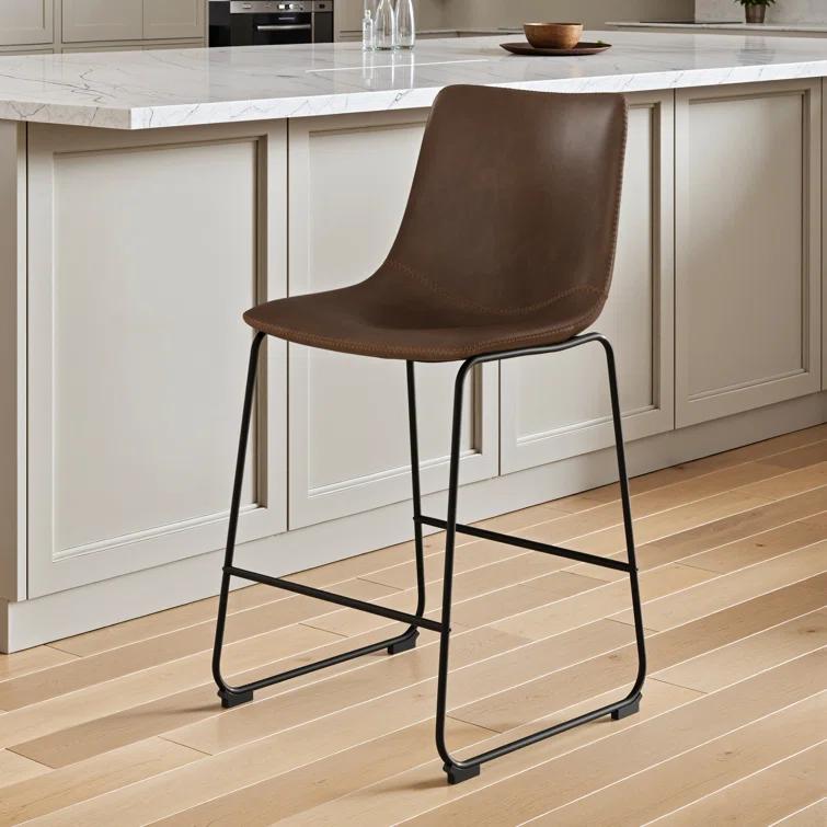 Nia Vegan Leather Bar & Counter Stool (Set of 2)