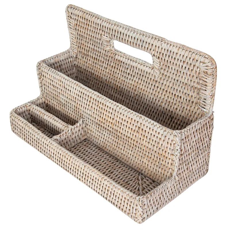 Tava Handwoven Rattan Standing Stationery Sorter