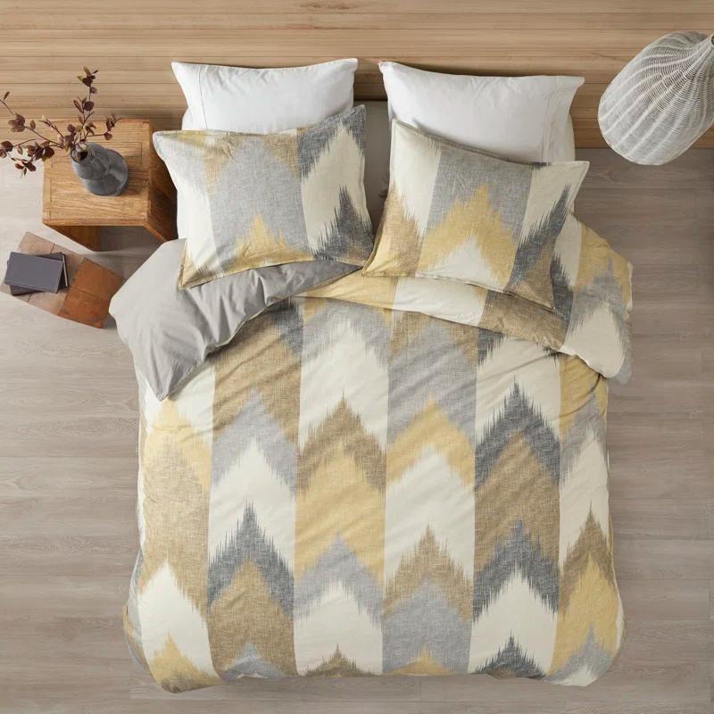 INK+IVY Alpine Printed Cotton Duvet Cover Set