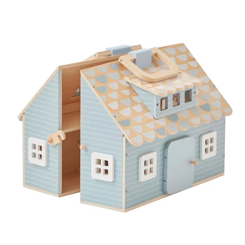 Teamson Kids Olivia's Little World Quaint Portable Doll Cottage + Accessories for 3.5" Dolls