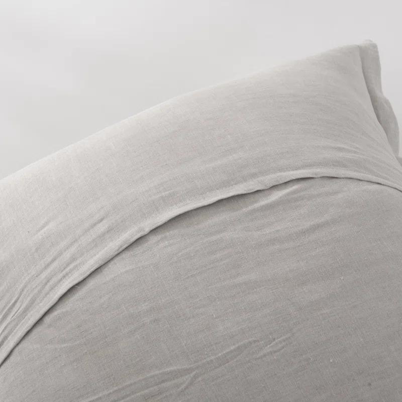 Stone Washed French Linen European Square Pillow Shams 26 x 26" (Set of 2)