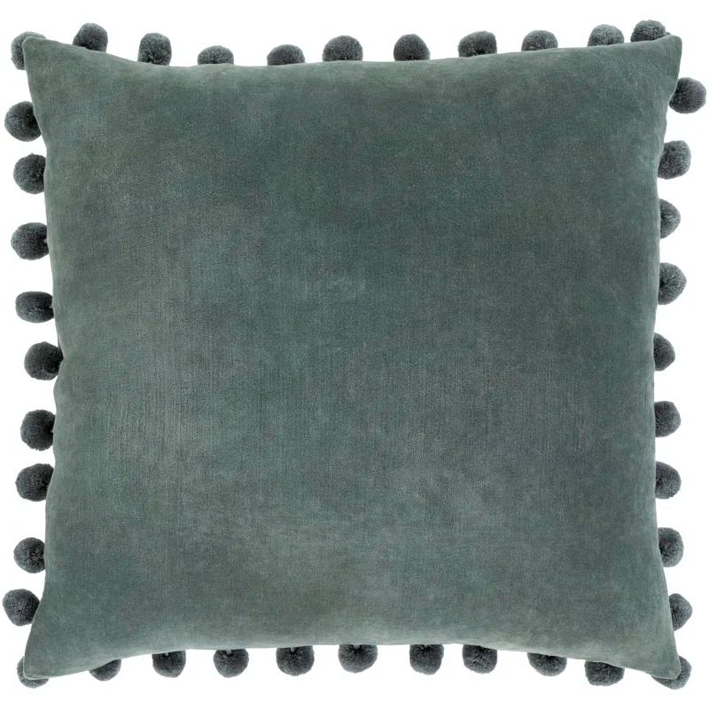 Livabliss Solid Pleated Cotton Reversible Throw Pillow