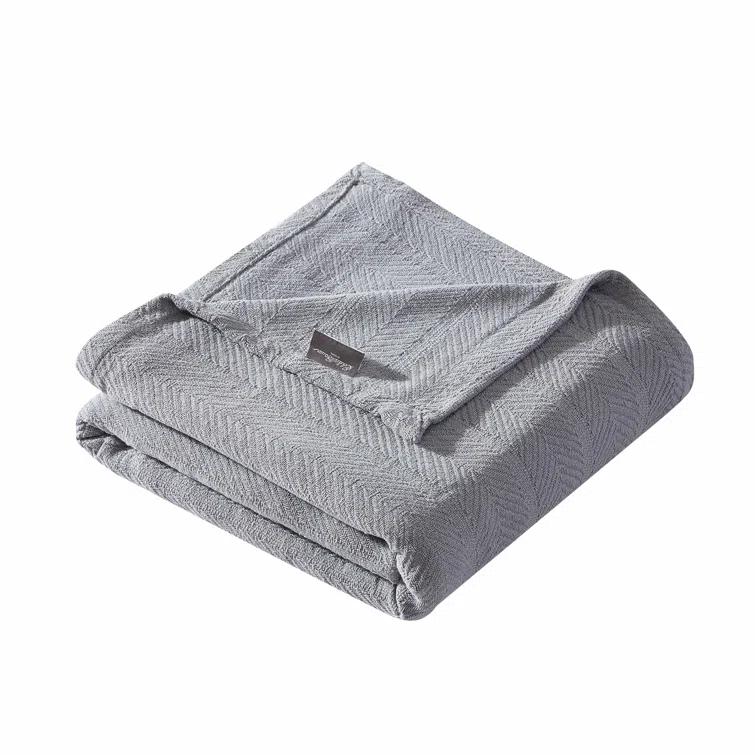 Eddie Bauer Eddie Bauer Herringbone Cotton Reversible Blanket