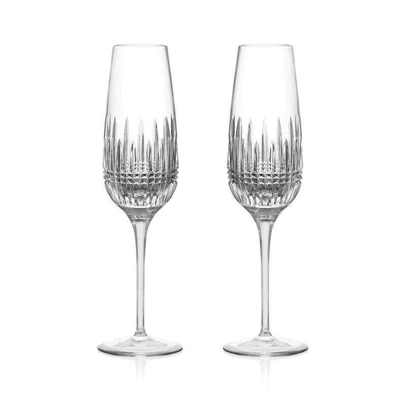 Waterford Lismore Diamond Essence Flute 10.5floz, Pair