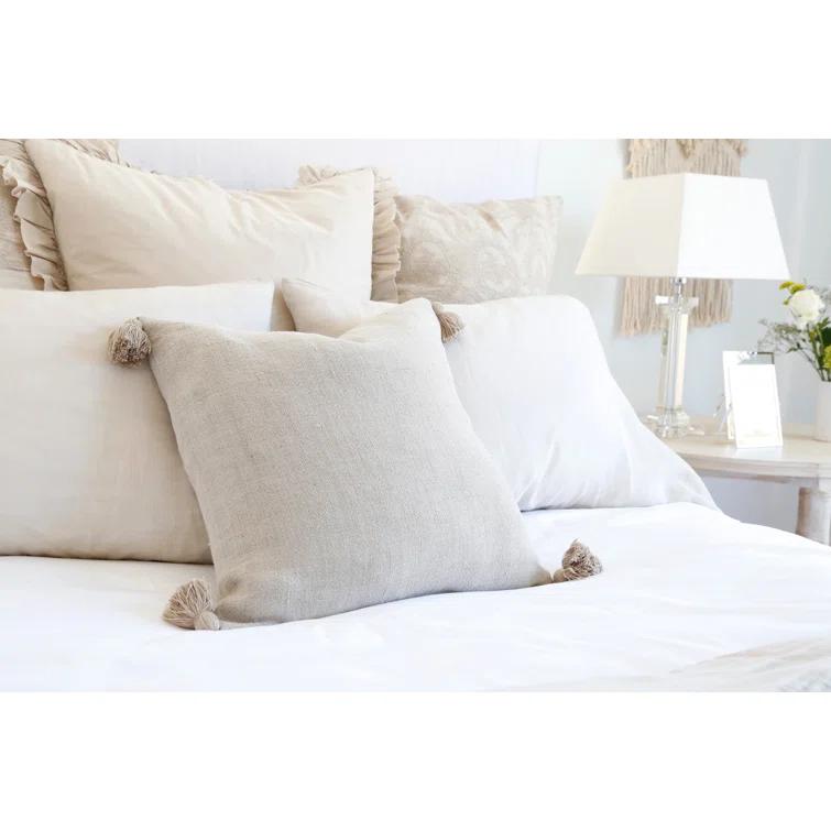 Pom Pom At Home Montauk Tassels Feather Reversible Throw Pillow