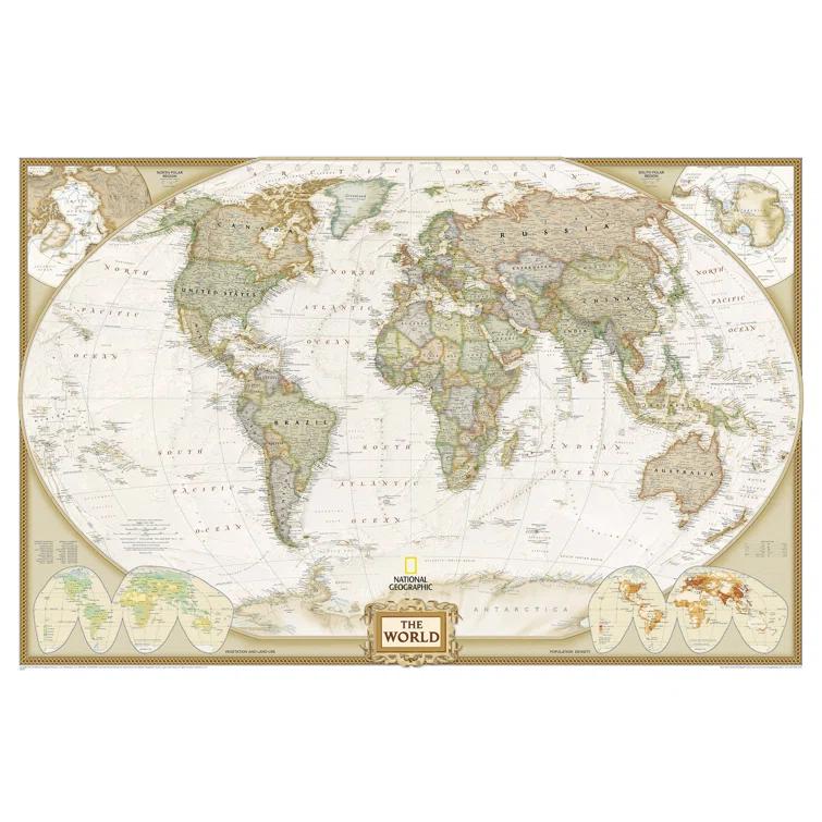 National Geographic Maps World Executive Wall Map