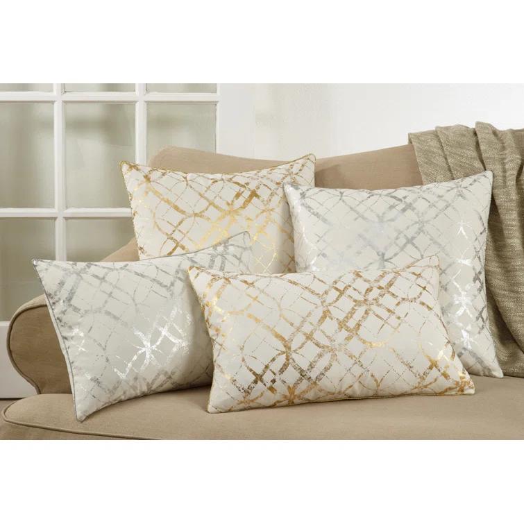 Saro Lustrous Pillow Collection Cotton Throw Pillow