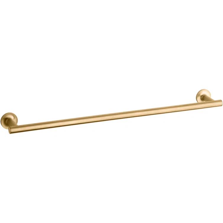 Kohler Purist® Wall Mounted Round Towel Bar, Metal Wall-Mounted Towel Holder K-14436-2MB
