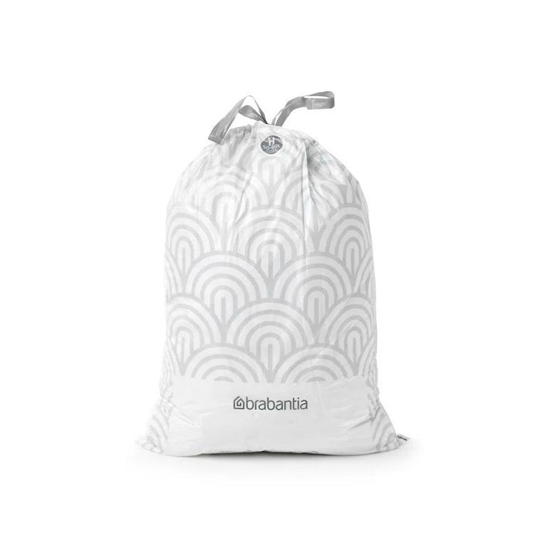 Brabantia Brabantia PerfectFit Trash Bags, Code H, 13.2-16 Gallon (50-60L), 120 Trash Bags (Set of 120)