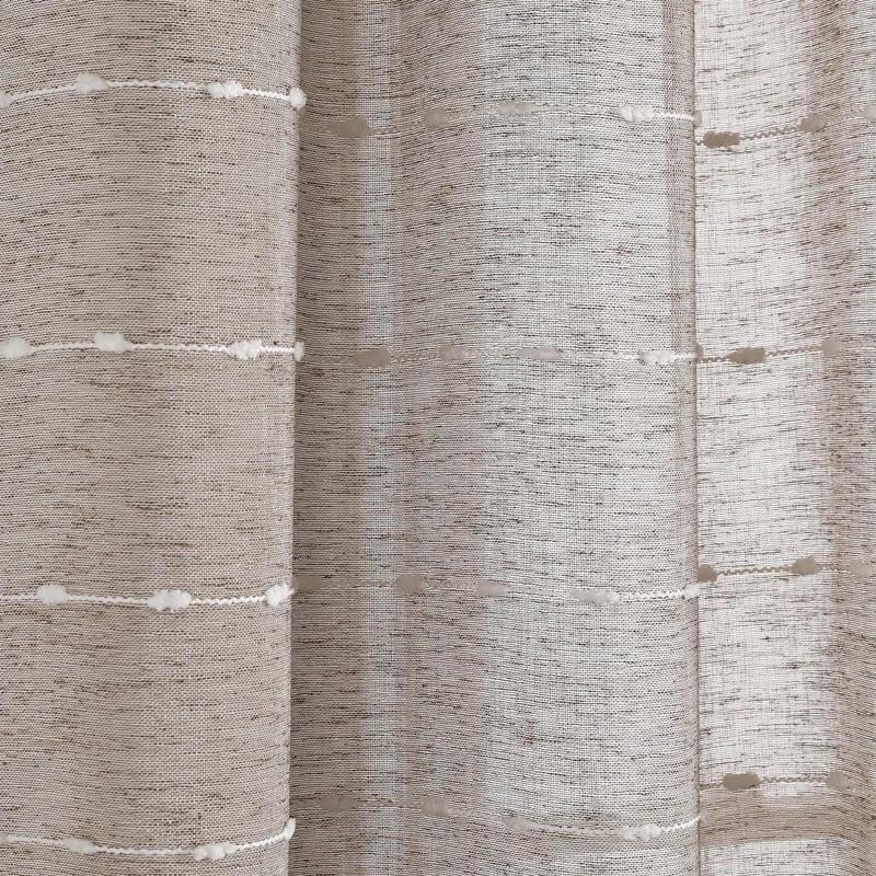 Farmhouse Textured Sheer Polyester Sheer Curtain Pair (Set of 2)