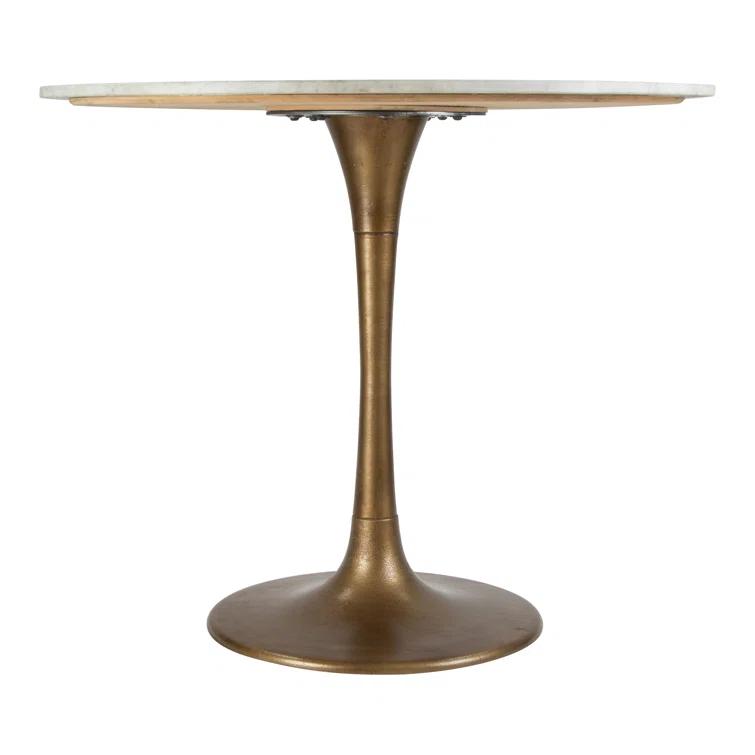 Zuo Hospitality Round Marble Top Dining Table