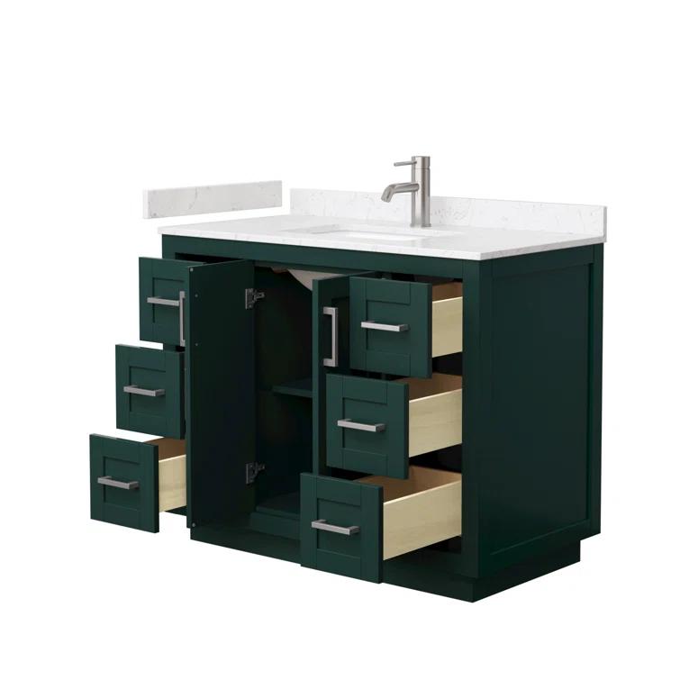 Wyndham Collection Miranda 42" Freestanding Single Bathroom Vanity with Cultured Marble Top