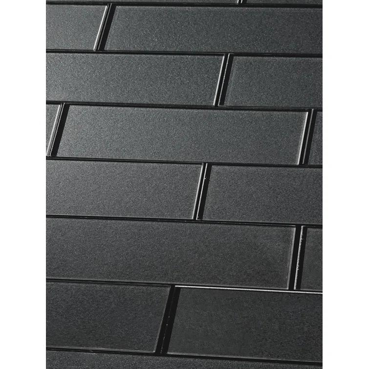 Abolos Forever Glossy 3 in. x 12 in. Diamond Grade Glass Straight Edge Subway Decorative Kitchen & Bathroom Wall Tile