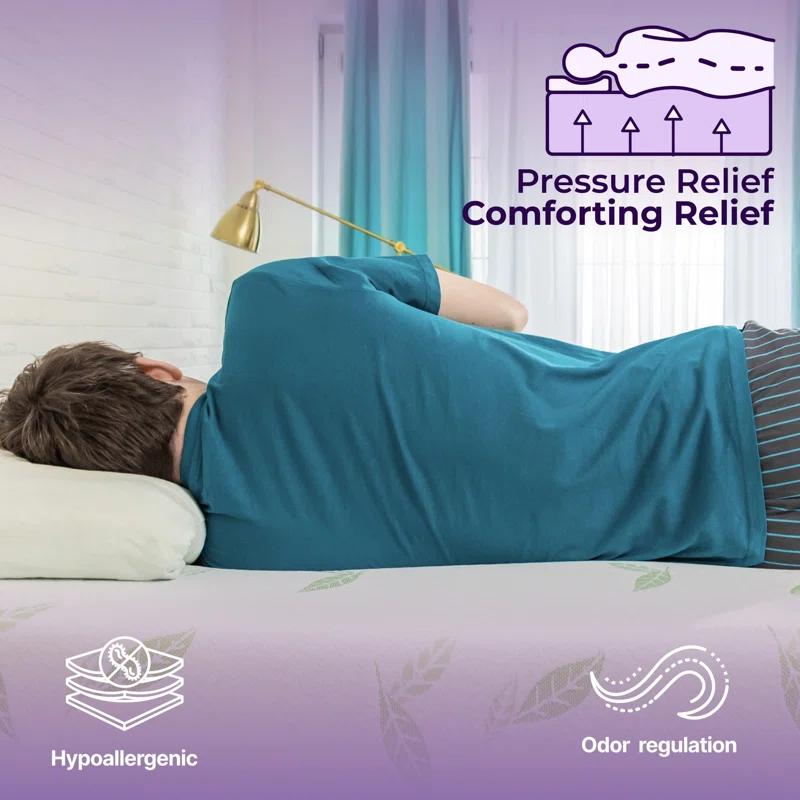 Nap Queen Anula, Green Tea Infused Medium Firm Memory Foam Mattress