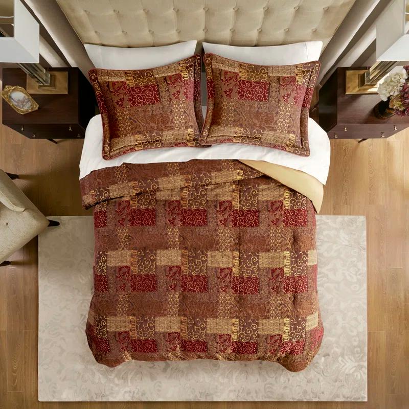Croscill Croscill Galleria 4 Piece Chenille Jacquard Comforter Set