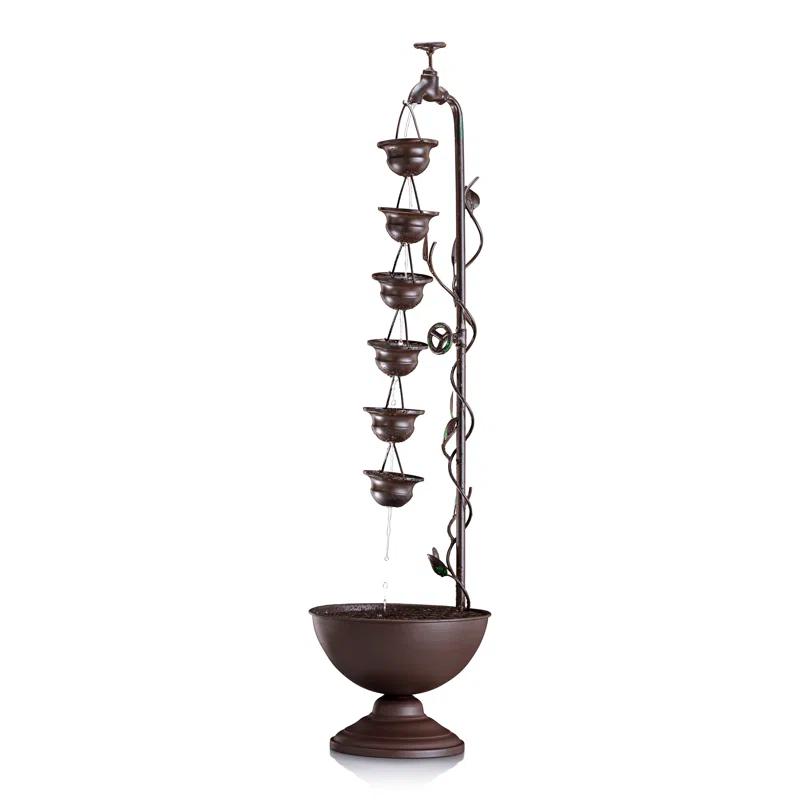 Winston Porter Gertrude Metal Weather Resistant Floor Fountain