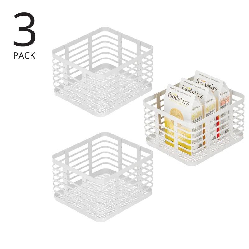 mDesign mDesign Small Metal Wire Organizer Basket for Kitchen
