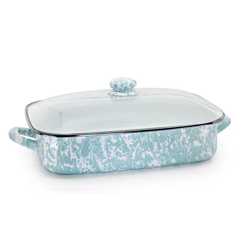 Golden Rabbit Grey Swirl Roasting Pan