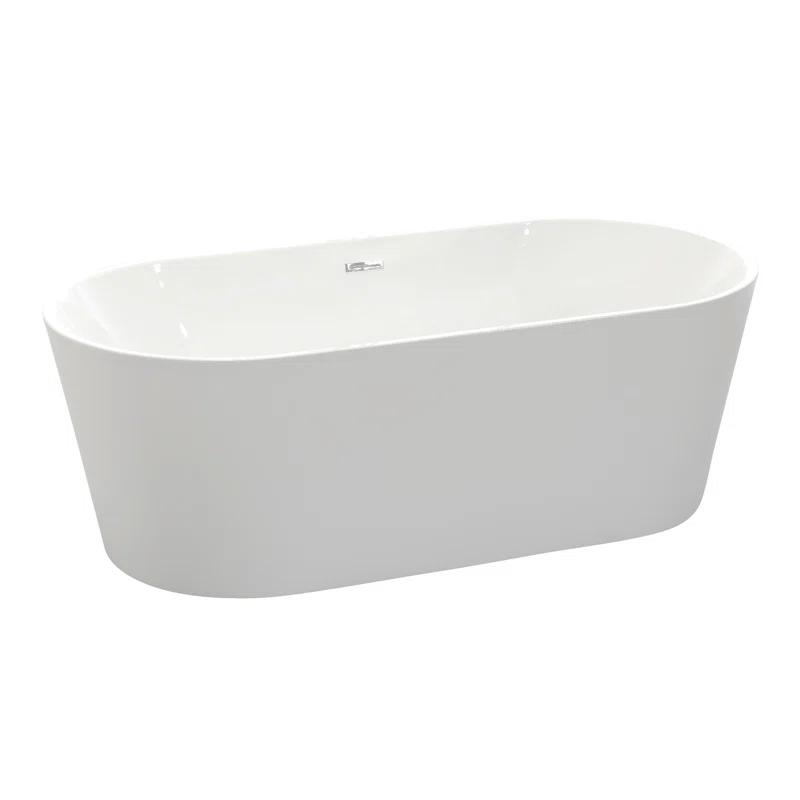 ANZZI FT-AZ098 Chand Series 67'' x 32'' Freestanding Soaking Acrylic Bathtub