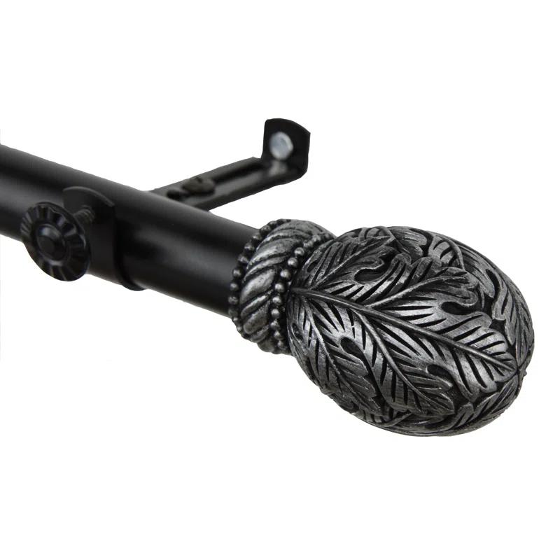 Forest Triple Steel Adjustable Single Curtain Rod