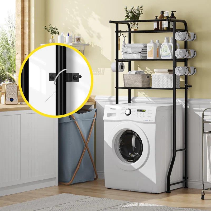 3 Tier Over The Toilet Rack, Shelf Bathroom, Bathroom Stand Organizer Space Saver, Black
