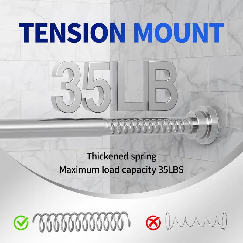 Tromay Heavy Duty Tension Shower Rod