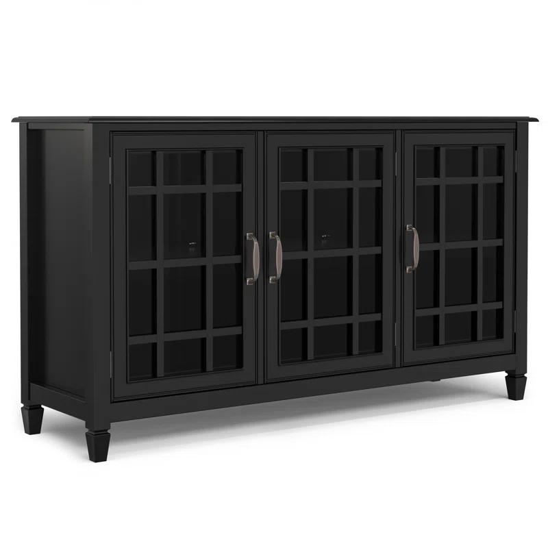 Simpli Home Connaught Wide Storage Cabinet Buffet