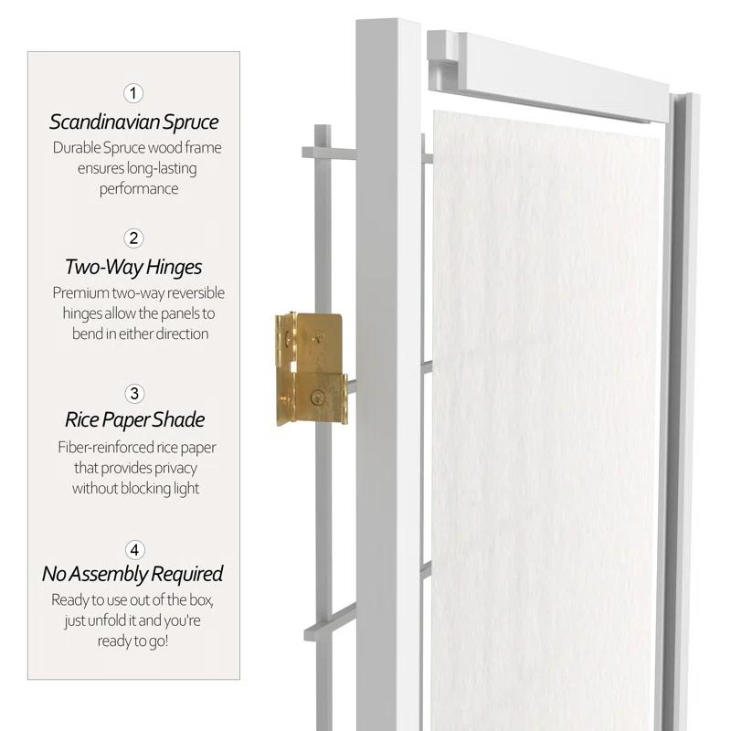 Mistana™ Alex 36.25'' H Solid Wood Folding Room Divider