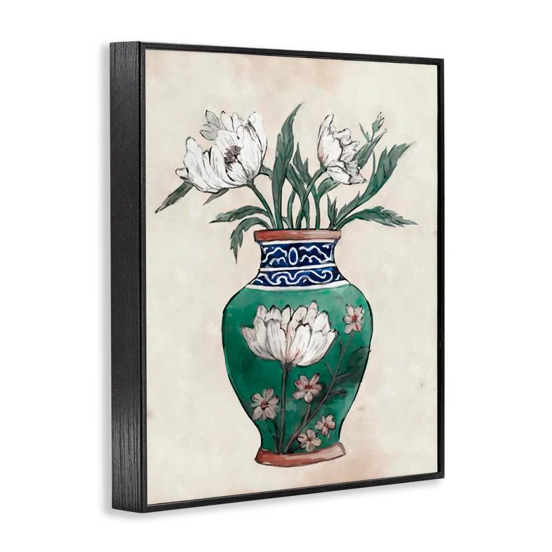 Stupell Industries Bb-323-Framed " Floral Oriental Vase " by Ziwei Li
