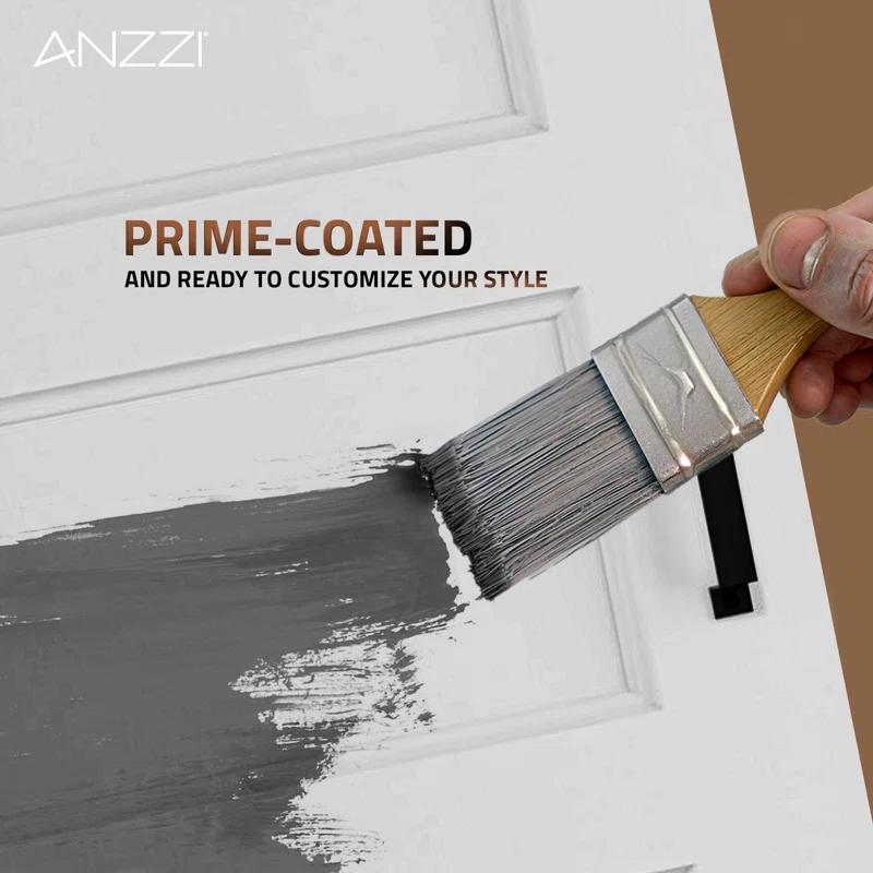 ANZZI ANZZI 1 Patio Wood Finish Barn Doors - Durable, Sleek Design, Easy Installation - Hardware Kit Included - Perfect For Indoor & Outdoor