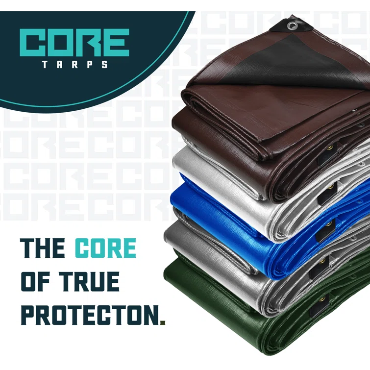 Core Tarps 16 Mil Heavy Duty Polyethylene Tarp, Waterproof, UV Resistant