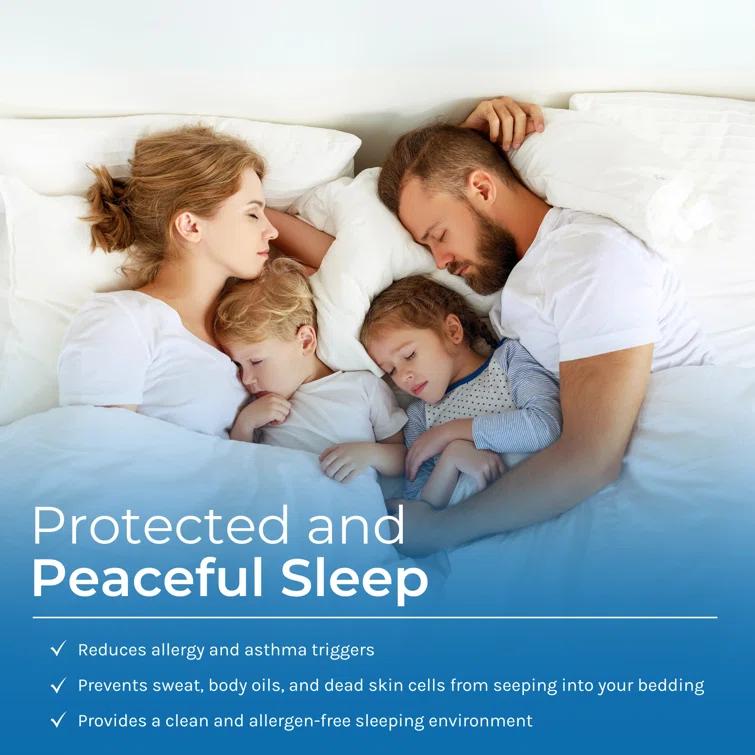 Hygea Natural Waterproof Zipper Mattress Protector Case Pack