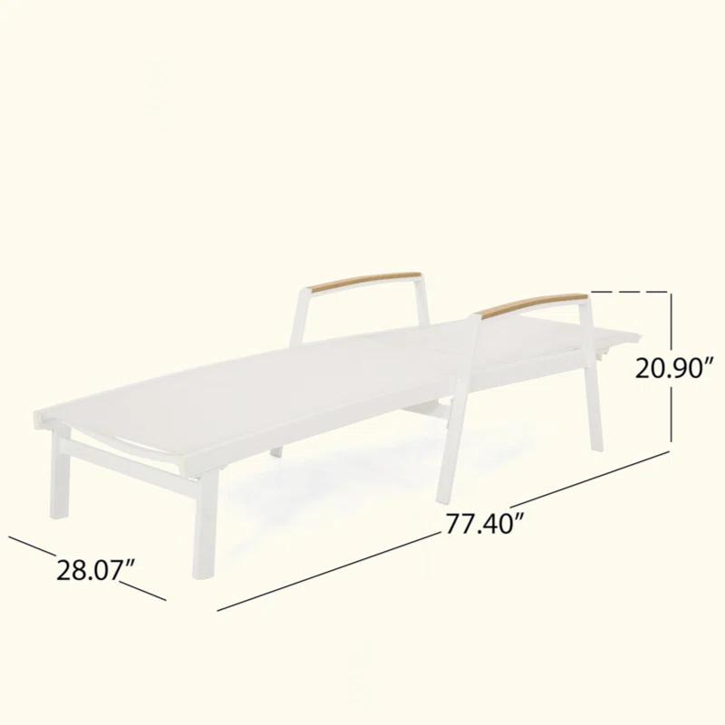 Arlmont & Co. Stylish And Comfortable Outdoor Chaise Lounges For Relaxing Moments, 2Pcs