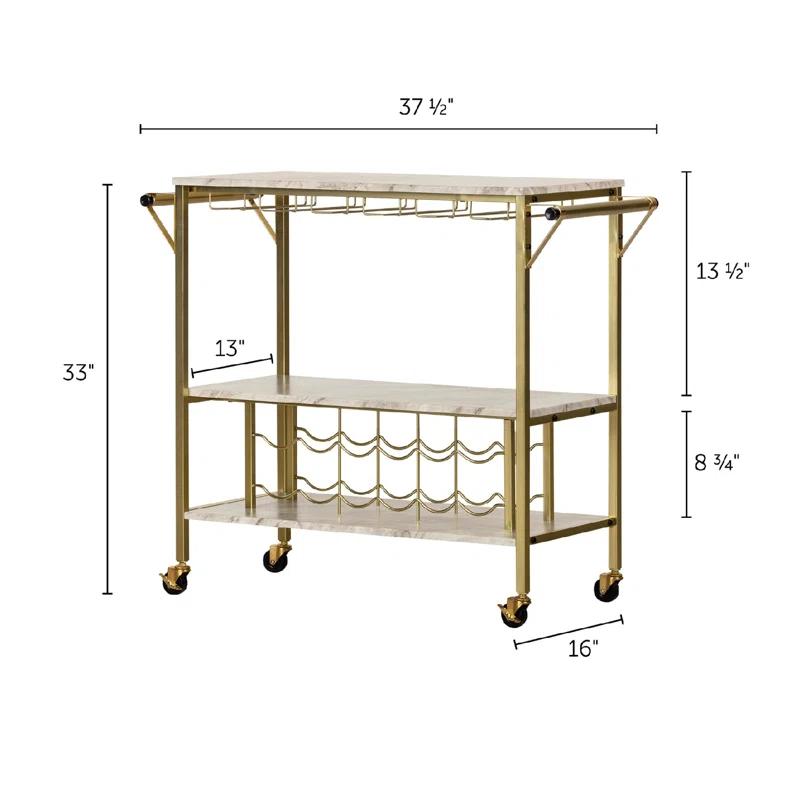 Maliza Metal Bar Cart