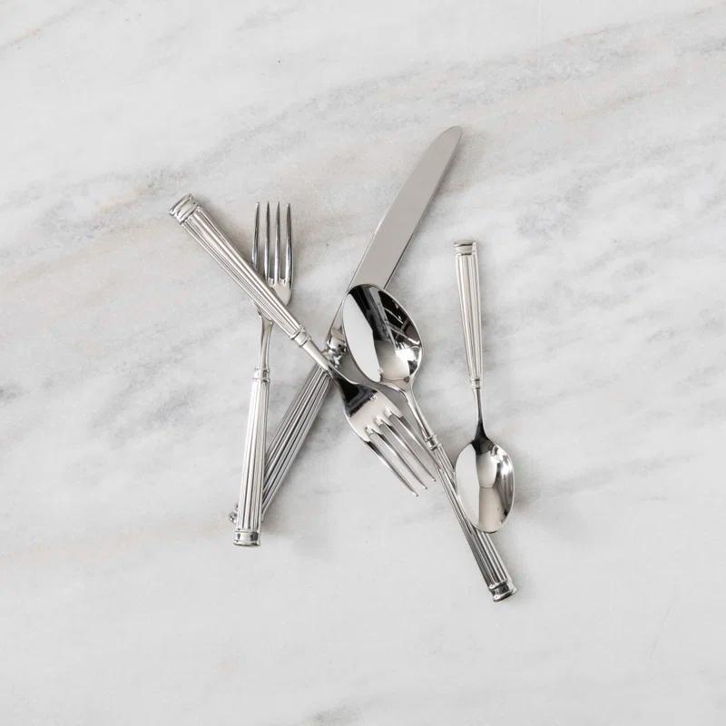Doria 5 Piece 18/10 Stainless Steel Flatware Set, Service for 1