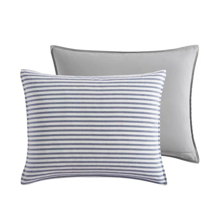 Nautica Nautica Fairwater Blue Cotton Reversible Comforter Set