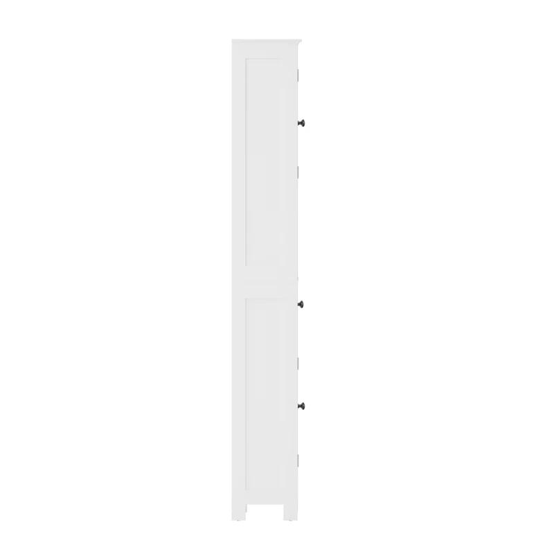 Flash Furniture Dune Farmhouse Freestanding Linen Tower with Shelves, Drawer, and Doors & Reviews | Wayfair