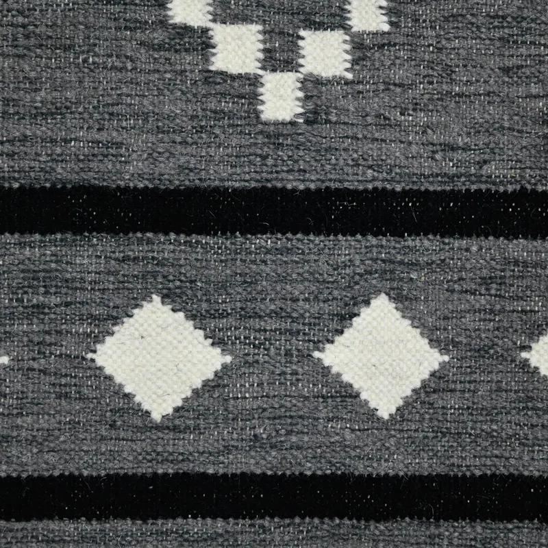 Union Rustic Oneil Moroccan Handmade Wool Gray Area Rug