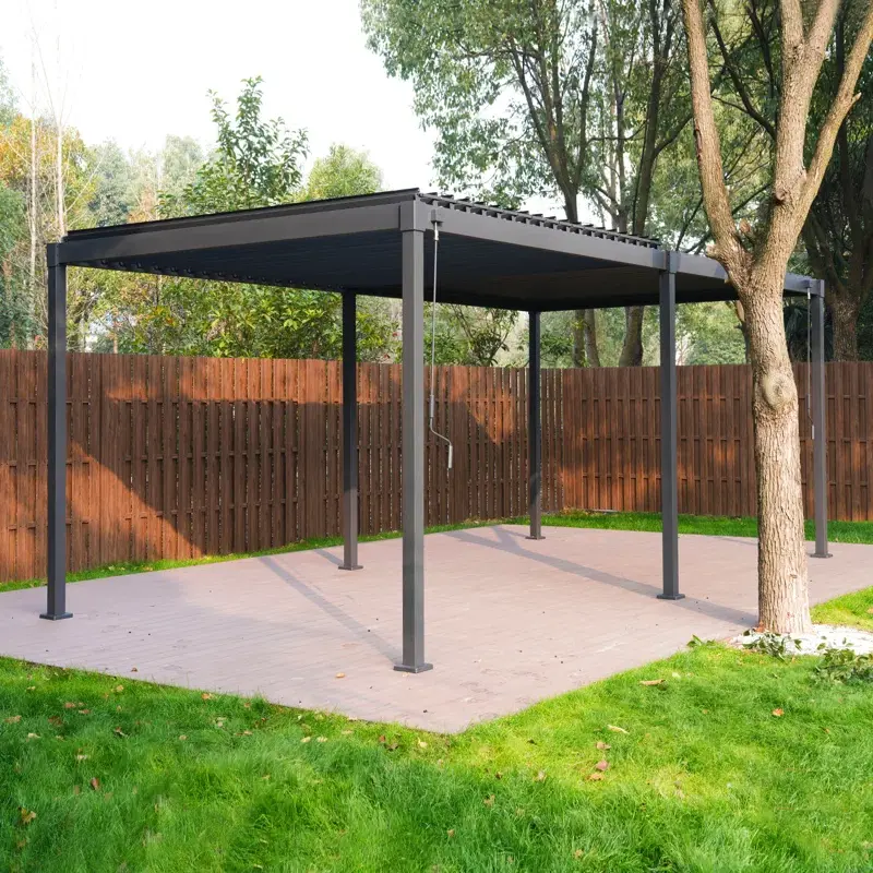 Mirador 80/88S Metal Frame Pergola with Adjustable Louvered Roof