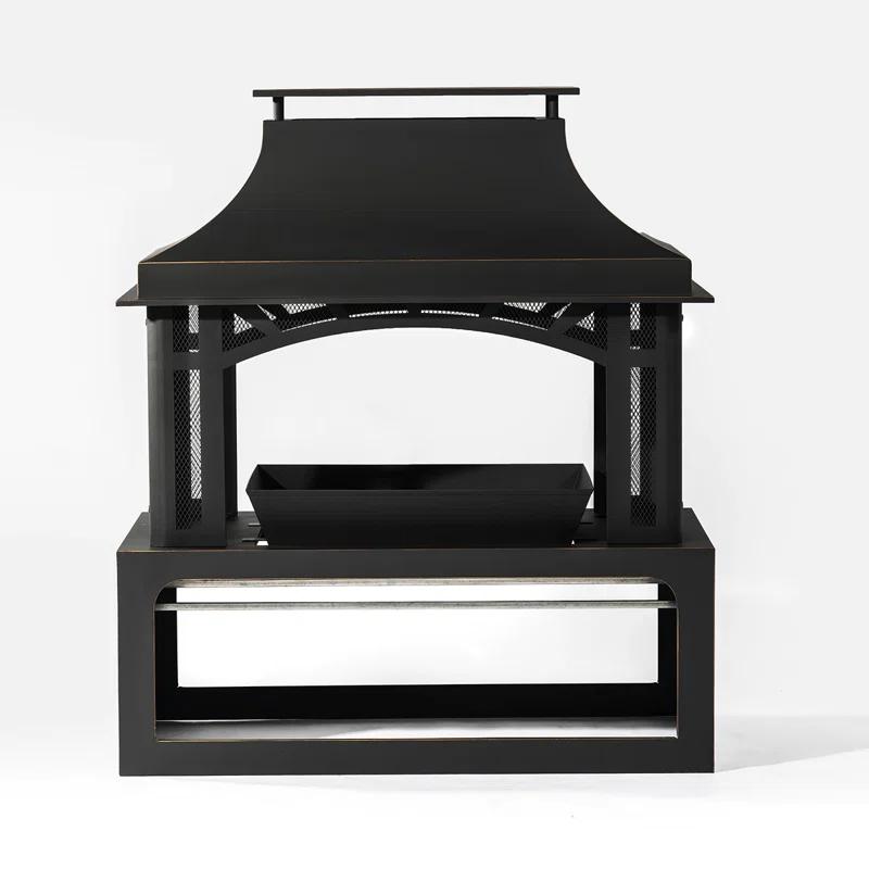 Home Decor Steel Wood Outdoor Fireplace Garden Wood Burning Chimney