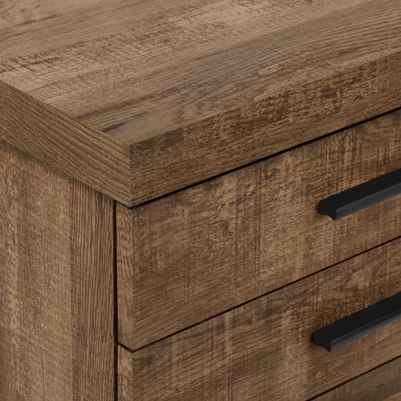 Millwood Pines File Cabinet, Rolling Mobile, Storage Drawers, Printer Stand, Office, Work, Brown Laminate, Contemporary, Modern