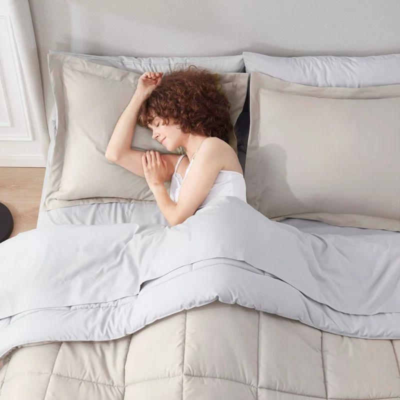 Bed-in-A-Bag Reversible Comforter Set with Bed Sheets